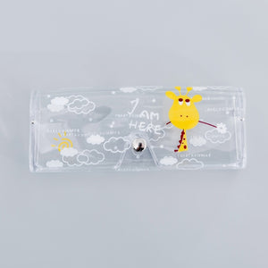 Cartoon Cute Travel Women Transparent PVC Eye Glasses Box Bag Case Protection Carry Box Eyewear Accessoires