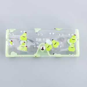 Cartoon Cute Travel Women Transparent PVC Eye Glasses Box Bag Case Protection Carry Box Eyewear Accessoires