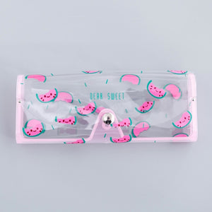 Cartoon Cute Travel Women Transparent PVC Eye Glasses Box Bag Case Protection Carry Box Eyewear Accessoires