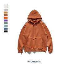 Load image into Gallery viewer, INFLATION 2019 Autumn Mens Thick Fleece Hoodies Hip Hop Pure Hoodies Thick Velvet Fabrics Winter Hoodies For Men Women 167W17