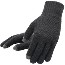 Load image into Gallery viewer, Winter Men Knitted Gloves Touch Screen High Quality Male Mitten Thicken Warm Wool Cashmere Solid Men Business Gloves Autumn