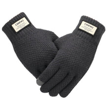 Load image into Gallery viewer, Winter Men Knitted Gloves Touch Screen High Quality Male Mitten Thicken Warm Wool Cashmere Solid Men Business Gloves Autumn