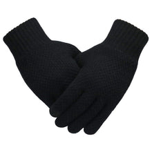 Load image into Gallery viewer, Winter Men Knitted Gloves Touch Screen High Quality Male Mitten Thicken Warm Wool Cashmere Solid Men Business Gloves Autumn