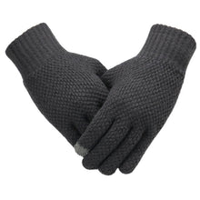 Load image into Gallery viewer, Winter Men Knitted Gloves Touch Screen High Quality Male Mitten Thicken Warm Wool Cashmere Solid Men Business Gloves Autumn