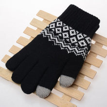 Load image into Gallery viewer, Winter Touch Screen Gloves Women Men Warm Stretch Knit Mittens Imitation Wool Full Finger Guantes Female Crochet Luvas Thicken