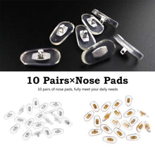 Load image into Gallery viewer, 10 Pairs Glasses Nose Pads Adhesive Aluminum Silicone Nose Pads Non-slip White Thin Nosepads for Glasses Eyeglasses Sunglasses