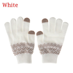 1Pair Men Thicken Knitted Gloves For Phone Screen Male Winter Autumn Warm Wool Cashmere Solid Gloves Men Mitten Business Gloves