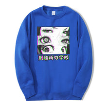 Load image into Gallery viewer, Japan Anime Prison School Eyes Sad Men Sweatshirt Hoodies 2019 Spring Winter Hot Sale Casual Loose Fit Hip Hop Fashoin Pullover