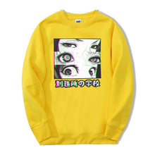 Load image into Gallery viewer, Japan Anime Prison School Eyes Sad Men Sweatshirt Hoodies 2019 Spring Winter Hot Sale Casual Loose Fit Hip Hop Fashoin Pullover