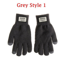 Load image into Gallery viewer, 1Pair Men Thicken Knitted Gloves For Phone Screen Male Winter Autumn Warm Wool Cashmere Solid Gloves Men Mitten Business Gloves