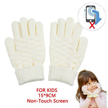 Load image into Gallery viewer, Winter Touch Screen Gloves Women Men Warm Stretch Knit Mittens Imitation Wool Full Finger Guantes Female Crochet Luvas Thicken