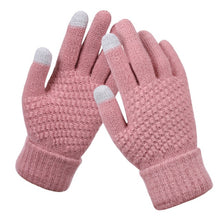 Load image into Gallery viewer, Winter Touch Screen Gloves Women Men Warm Stretch Knit Mittens Imitation Wool Full Finger Guantes Female Crochet Luvas Thicken