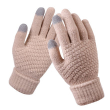 Load image into Gallery viewer, Winter Touch Screen Gloves Women Men Warm Stretch Knit Mittens Imitation Wool Full Finger Guantes Female Crochet Luvas Thicken