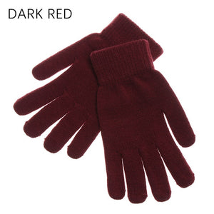 1Pair Men Thicken Knitted Gloves For Phone Screen Male Winter Autumn Warm Wool Cashmere Solid Gloves Men Mitten Business Gloves