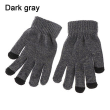 Load image into Gallery viewer, 1Pair Men Thicken Knitted Gloves For Phone Screen Male Winter Autumn Warm Wool Cashmere Solid Gloves Men Mitten Business Gloves