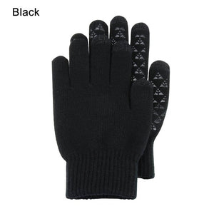 1Pair Men Thicken Knitted Gloves For Phone Screen Male Winter Autumn Warm Wool Cashmere Solid Gloves Men Mitten Business Gloves