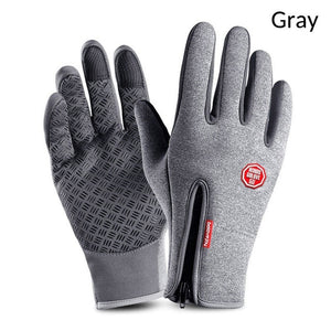 Winter Warm Ski Mens Gloves Women Cycling Touch Screen Waterproof Splash-proof Windproof Fashion Black Gloves Ladies Non-Slip