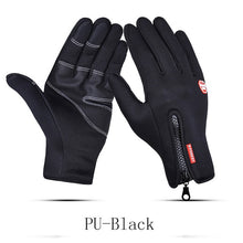 Load image into Gallery viewer, Winter Warm Ski Mens Gloves Women Cycling Touch Screen Waterproof Splash-proof Windproof Fashion Black Gloves Ladies Non-Slip