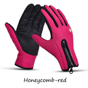 Winter Warm Ski Mens Gloves Women Cycling Touch Screen Waterproof Splash-proof Windproof Fashion Black Gloves Ladies Non-Slip