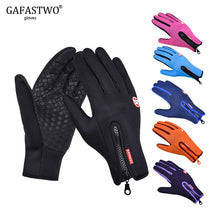 Load image into Gallery viewer, Winter Warm Touch Screen Man Gloves Ski Lady Waterproof Rain-proof Fashion Outdoor Windproof Riding Zipper Sports Gloves Women