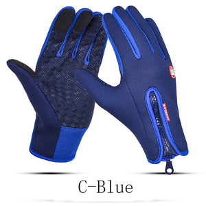 Winter Warm Touch Screen Man Gloves Ski Lady Waterproof Rain-proof Fashion Outdoor Windproof Riding Zipper Sports Gloves Women