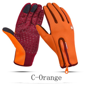 Winter Warm Touch Screen Man Gloves Ski Lady Waterproof Rain-proof Fashion Outdoor Windproof Riding Zipper Sports Gloves Women