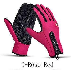 Winter Warm Touch Screen Man Gloves Ski Lady Waterproof Rain-proof Fashion Outdoor Windproof Riding Zipper Sports Gloves Women