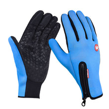 Load image into Gallery viewer, Outdoor Sports Windstopper Waterproof Gloves Black Riding Glove Motorcycle Gloves Touch Screen Black Full Finger Men