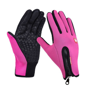 Outdoor Sports Windstopper Waterproof Gloves Black Riding Glove Motorcycle Gloves Touch Screen Black Full Finger Men