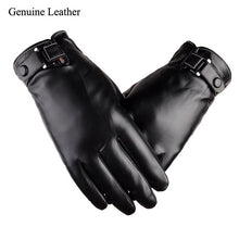 Load image into Gallery viewer, Plus Velvet 2018 men&#39;s genuine leather gloves sheepskin gloves fashion female windproof gloves autumn and winter mittnes