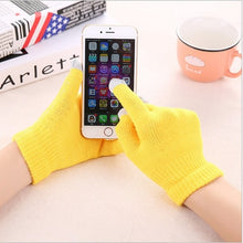 Load image into Gallery viewer, Winter Touch Screen Gloves Women Men Warm Stretch Knit Mittens Imitation Wool Full Finger Guantes Female Crochet Luvas Thicken