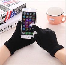 Load image into Gallery viewer, Winter Touch Screen Gloves Women Men Warm Stretch Knit Mittens Imitation Wool Full Finger Guantes Female Crochet Luvas Thicken