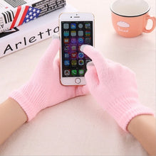 Load image into Gallery viewer, Winter Touch Screen Gloves Women Men Warm Stretch Knit Mittens Imitation Wool Full Finger Guantes Female Crochet Luvas Thicken