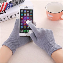 Load image into Gallery viewer, Winter Touch Screen Gloves Women Men Warm Stretch Knit Mittens Imitation Wool Full Finger Guantes Female Crochet Luvas Thicken