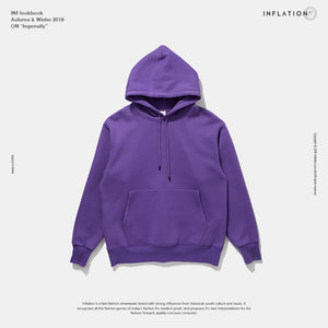 INFLATION 2019 Autumn Mens Thick Fleece Hoodies Hip Hop Pure Hoodies Thick Velvet Fabrics Winter Hoodies For Men Women 167W17