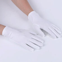 Load image into Gallery viewer, fashion 1 Pair Spring Summer Spandex Gloves Men Black White Etiquette Thin Stretch Gloves Dance Tight White Jewelry Gloves